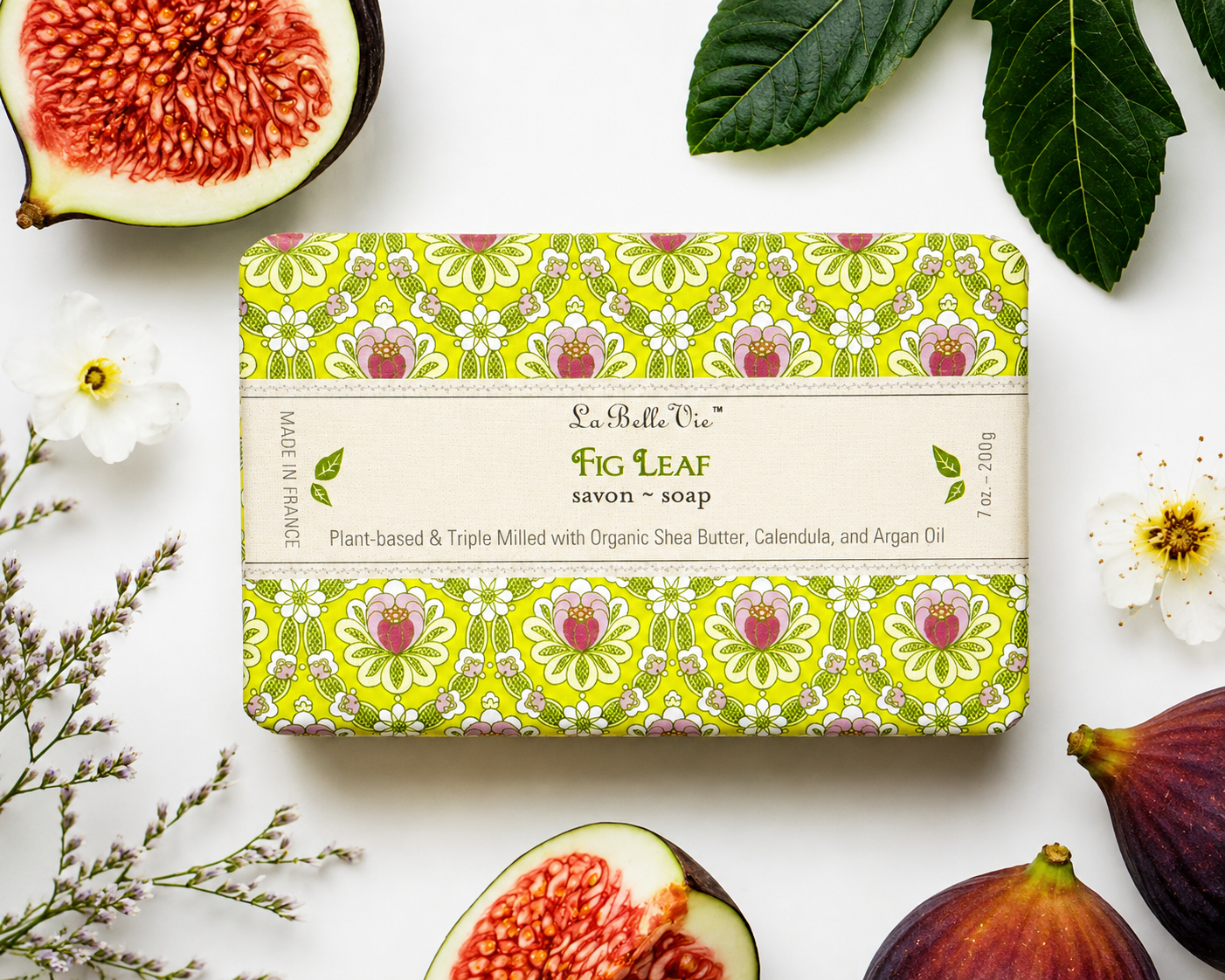La Belle Vie Fig Leaf Triple Milled Soap – 7 oz