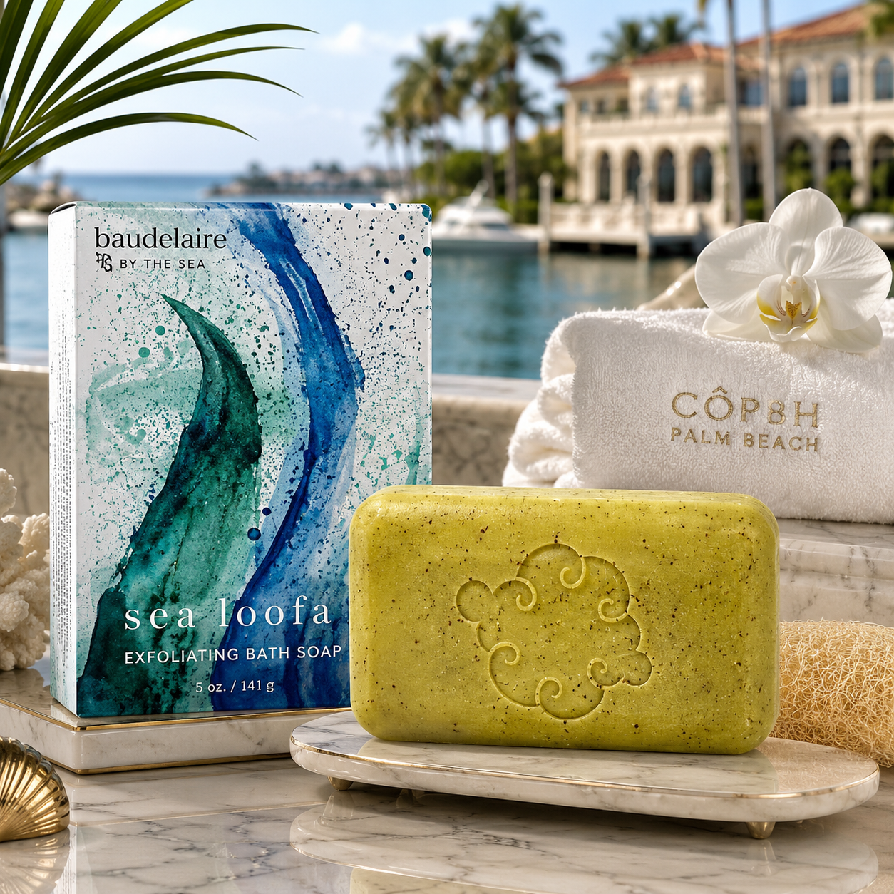 Baudelaire Sea Loofa Exfoliating Bath Soap – 5 oz