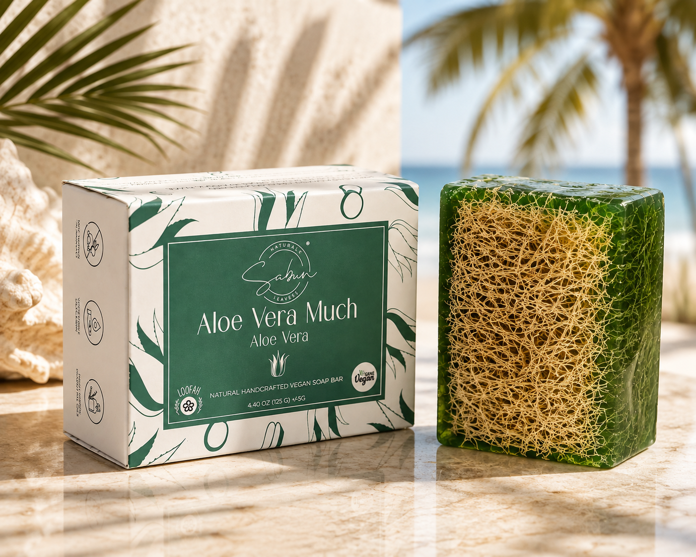 Aloe Vera Loofah Soap Bar – 4.4 oz