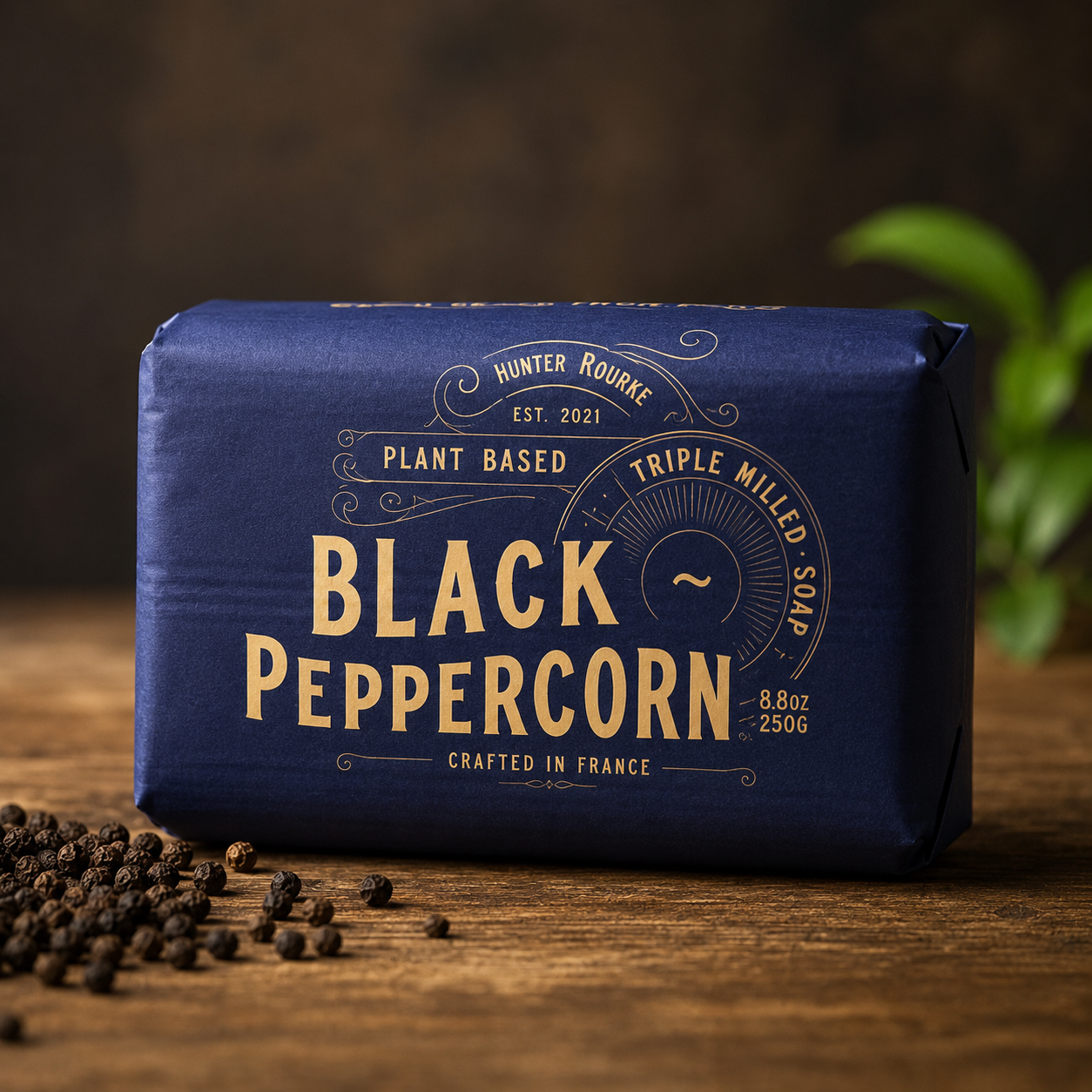 Black Peppercorn Triple Milled Soap – 250g / 8.8 oz